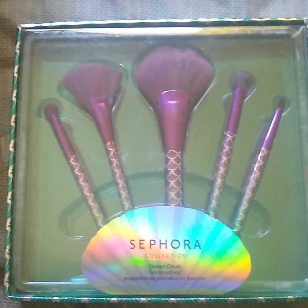 Sephora collection ocean crush fan brush set